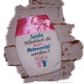 Windel Taufe Patenonkel